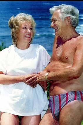 Former prime minister Bob Hawke with Blanche d'Alpuget in 1994.
