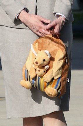 Prince George's cute backpack.