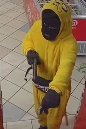 A man in a Jake the Dog Onesie robbed a Bundaberg service station on Wednesday