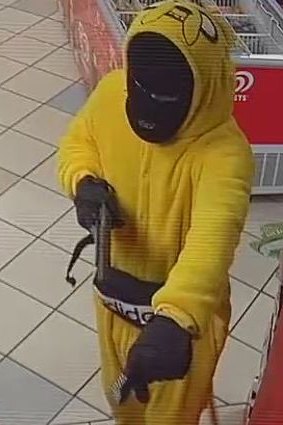 A man in a Jake the Dog Onesie robbed a Bundaberg service station on Wednesday