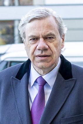 Liberal Party president Michael Kroger arrives at the Federal Court in Melbourne on Thursday.