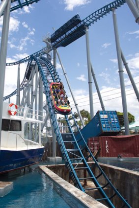 Seaworld's new Stormcoaster ride is 30m high, with a plunge reaching 70km/hr.