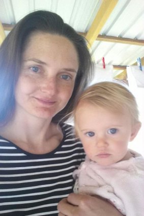 Rachel Pollock, with her second daughter Jovie, born in 2016
