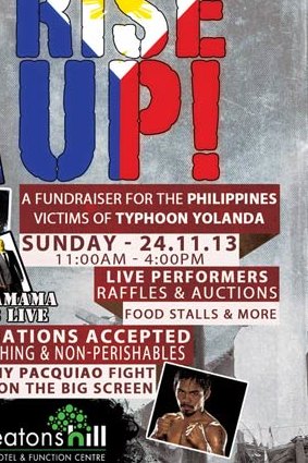 The Rise Up fundraiser flyer.