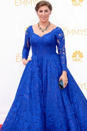 Mayim Bialik at the Emmys.