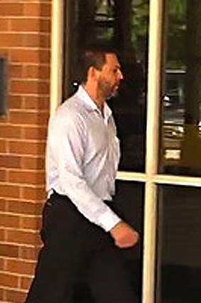 Gerard Baden-Clay arrives at the Indooroopilly police station in 2012.
