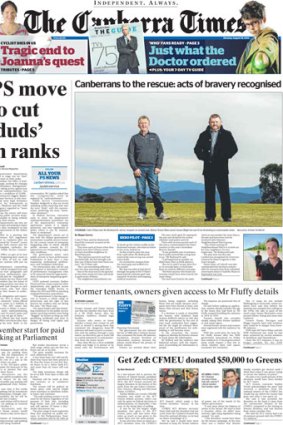 The Canberra Times: August 18, 2014. 