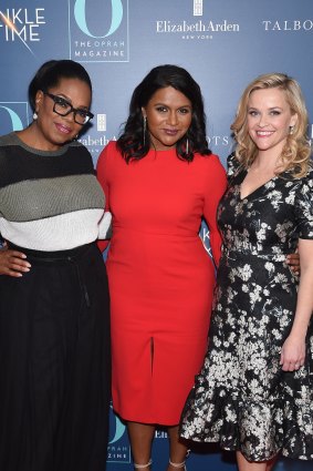Oprah Winfrey, with co-stars
Mindy Kaling and
Reese Witherspoon.