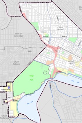The planned changes to City of Perth's boundary.