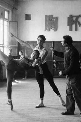 A 17-year-old Li Cunxin (centre) at Madame Mao's Dance School in Beijing in 1977.
