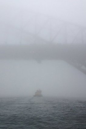 Fog on Sydney Harbour.