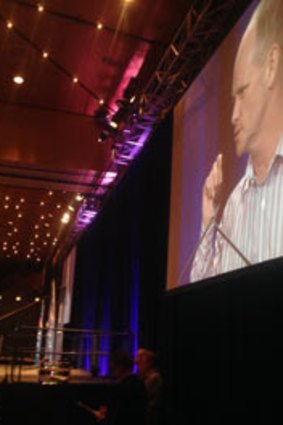 Campbell Newman delivers the closing address.