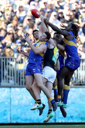 Eagles ruckman Nic Naitanui's influence is hard to quantify with stats.