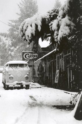 Willi's first Kombi van parked outside the restaurant back in the 1960s.