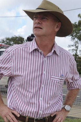 Premier Campbell Newman in Bundaberg during the floods earlier this year.