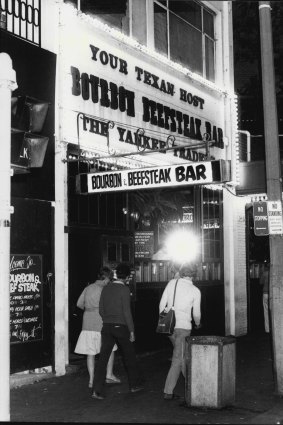 The Bourbon and Beefsteak Bar pictured in 1983.
