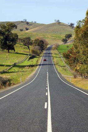 Road near Gundagai, NSW.  Photo: Getty Images.