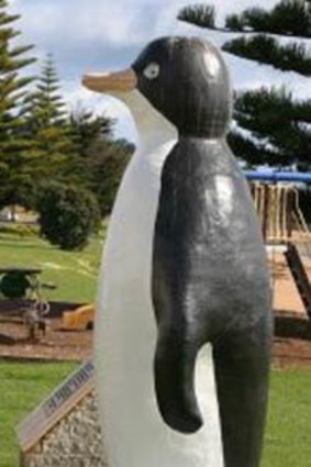 The giant Penguin statue at Penguin, Tasmania, may be riddled with asbestos.