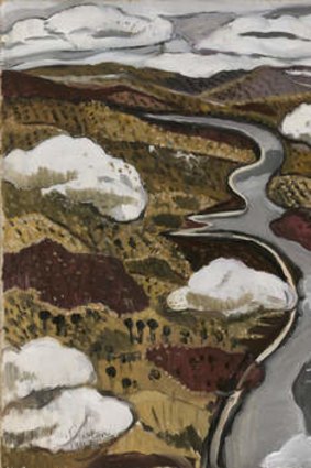 Flying over the Shoalhaven River, 1942, by Margaret Preston.