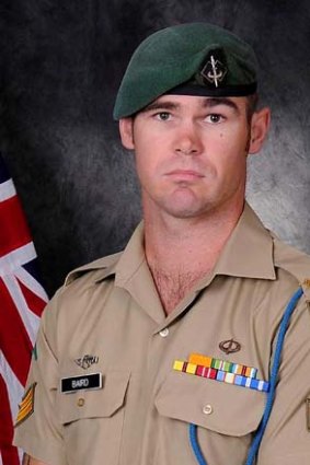 Courageous: Corporal Baird drew fire away from his mates.