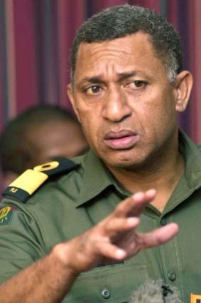 Fiji military leader Commodore Frank Bainimarama.