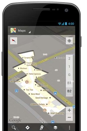 Google's indoor map of the Queen Victoria Building, Sydney.