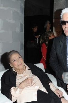 Partners: Gaby Aghion with Karl Lagerfeld, an association she once admitted rather spoiled her.