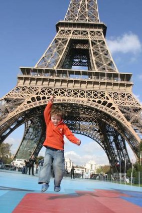 Child's play: fun at the Eiffel Tower.