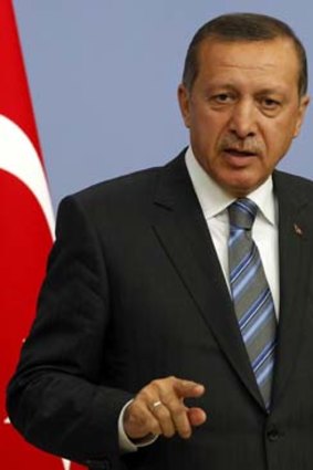 Calling for "international legal regulations against attacks on what people deem sacred" ... Turkish Prime Minister Recep Tayyip Erdogan.