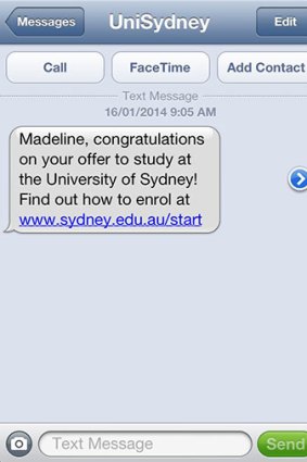 University of Sydney accidentally sent out congratulatory text messages early.
