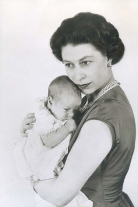 The Queen with Prince Andrew in 1960.