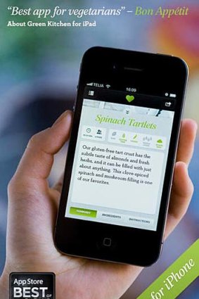 Miranda Kerr uses the app Green Kitchen for recipe ideas.