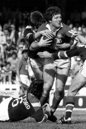 Glory days: Phil Gould in action for Newtown during a semi-final in 1981 against Eastern Suburbs.