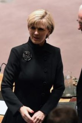 Foreign Minister Julie Bishop in talks with Russia's Ambassador to the UN Vitaly Churkin.