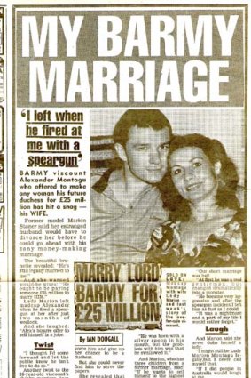 Making headlines ... Alex Montagu with first wife Marion Stoner.