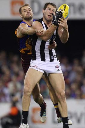 Still No. 1: Travis Cloke, despite the criticism, is the AFL leader for contested marks.