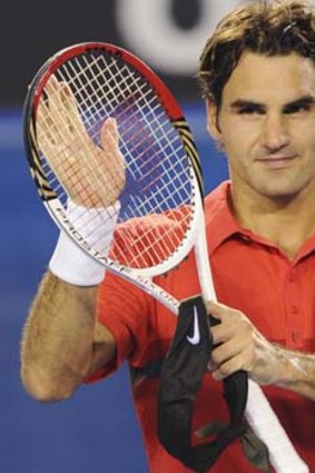 Easy passage ... Roger Federer.