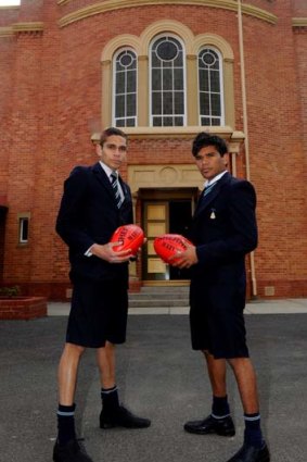 Culture: St Patrick's College Ballarat students Dominic Barry (left) and Jake Neade.