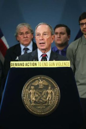Mobilising force: New York City Mayor Michael Bloomberg urges for gun reform at a press conference.