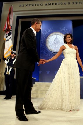 Her first inaugural gown is displayed at the National Museum of American History. 
