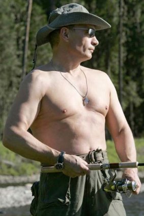 Russia's hardest working man... Prime Minister Vladimir Putin.