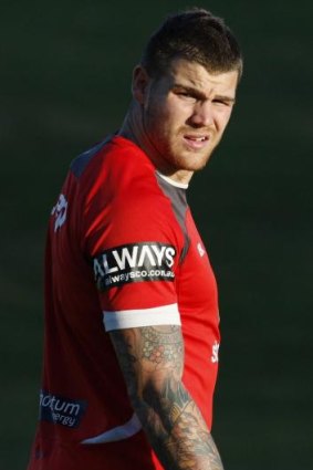 Former Raider Josh Dugan with play in the capital for the first time since his sacking from the Canberra club.