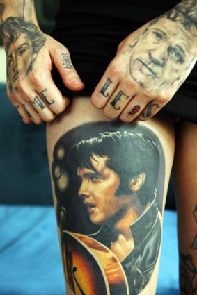 The King: Amie Golding's favourite tattoo.