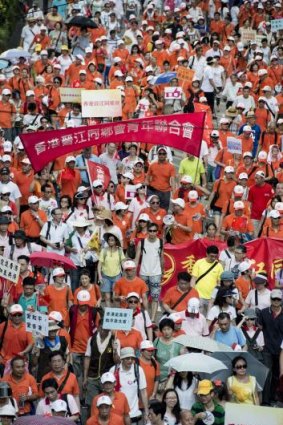 Police and organisers put the number at the rally at over 100,000. A count by Hong Kong University put the number at 88,000.