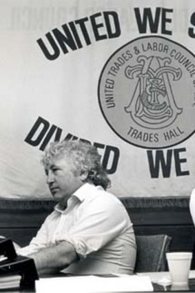 Simon Crean with Bill Kelty during their ACTU partnership in 1989.
