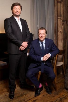 Chef Scott Pickett and critic Tom Parker Bowles are the hosts of Channel Nine's <i>The Hotplate</i>.