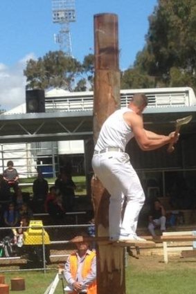 Woodchopping has always been serious business at the Perth Royal Show. 