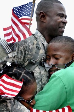 It is over for some … a father is welcomed home from Iraq.