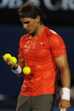 Unwell ... Rafael Nadal on Saturday night.