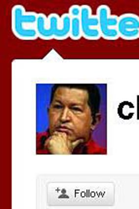 Venezuelan President Hugo Chavez takes to Twitter to counter criticism.
